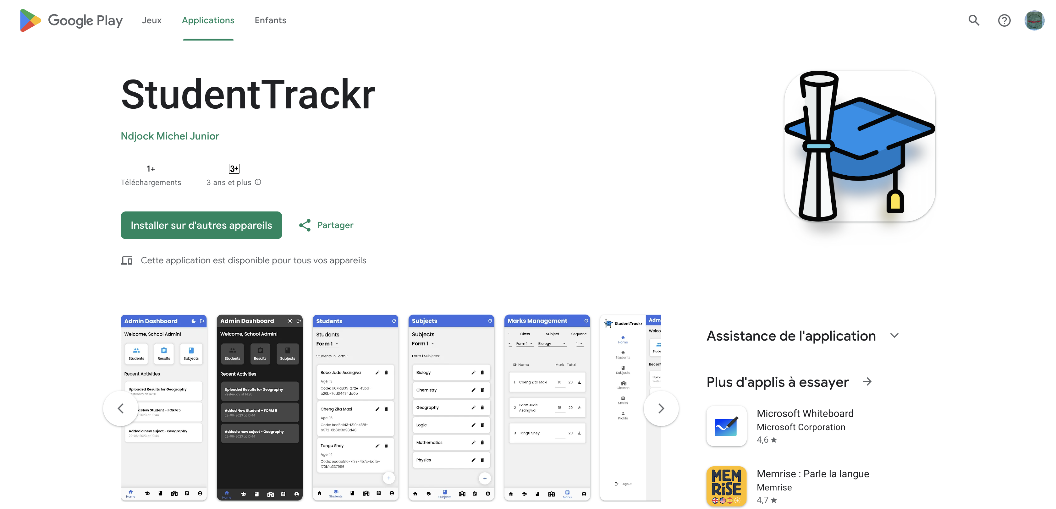 StudentTrackr mobile